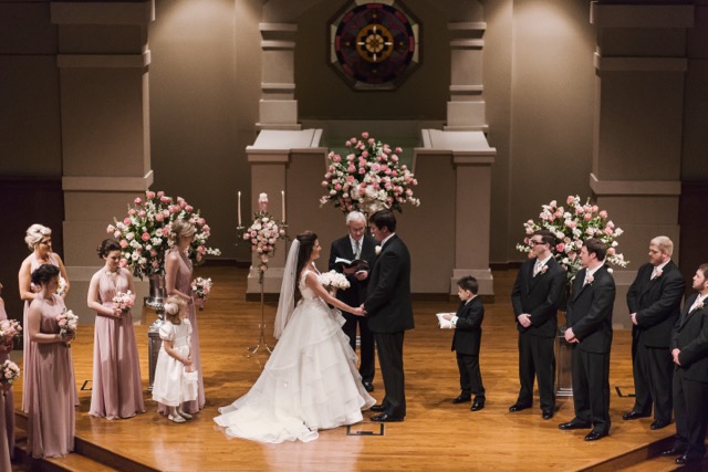 Casey & Tyler saying their vows.